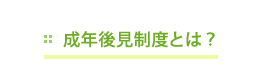 成年後見制度とは？